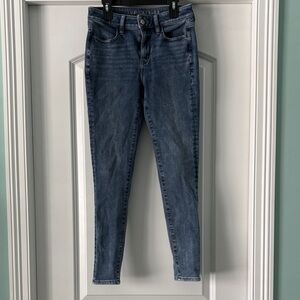 American Eagle Outfitters Women's Dark Blue Skinny Jeans